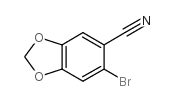 6-溴-1,3-苯并二氧戊环-5-甲腈结构式