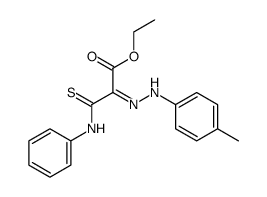 Phenylthiocarbamoyl-(p-tolyl-hydrazono)-acetic acid ethyl ester Structure