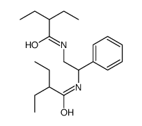 2-ethyl-N-[2-(2-ethylbutanoylamino)-2-phenylethyl]butanamide结构式
