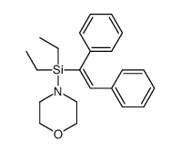 1,2-diphenylethenyl-diethyl-morpholin-4-ylsilane结构式