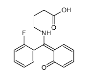 4-[[(2-fluorophenyl)-(6-oxocyclohexa-2,4-dien-1-ylidene)methyl]amino]butanoic acid Structure