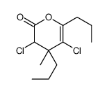 3,5-dichloro-4-methyl-4,6-dipropyl-3H-pyran-2-one结构式