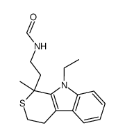 N-[2-(9-ethyl-1-methyl-1,3,4,9-tetrahydro-thiopyrano[3,4-b]indol-1-yl)-ethyl]-formamide Structure