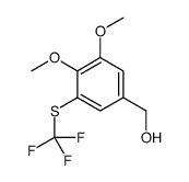[3,4-dimethoxy-5-(trifluoromethylsulfanyl)phenyl]methanol结构式