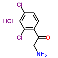 2-氨基-1-(2,4-二氯苯基)乙酮盐酸盐结构式