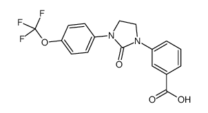 3-[2-oxo-3-[4-(trifluoromethoxy)phenyl]imidazolidin-1-yl]benzoic acid Structure