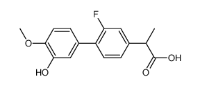 3'-Hydroxy-4'-methoxyflurbiprofen结构式
