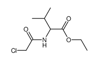 N-Chloracetyl-O-aethyl-valin Structure