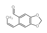 6-[(Z)-prop-1-enyl]benzo[1,3]dioxole-5-carbaldehyde结构式