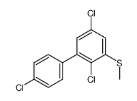 2,5-dichloro-1-(4-chlorophenyl)-3-methylsulfanylbenzene结构式