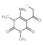 6-氨基-5-(2-氯-乙酰基)-1,3-二甲基-1H-嘧啶-2,4-二酮结构式