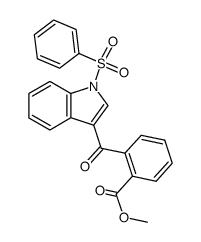 1-phenylsulfonyl-3-(1-methoxycarbonylbenzene-2-yl)carbonylindole Structure
