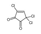 3,5,5-trichlorocyclopent-3-ene-1,2-dione Structure