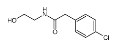 2-(4-chlorophenyl)-N-(2-hydroxyethyl)acetamide结构式