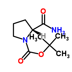 N-BOC-D-脯氨酰胺结构式