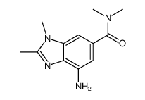 7-amino-N,N,2,3-tetramethyl-benzimidazole-5-carboxamide结构式