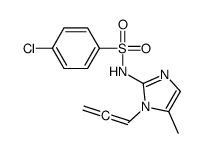 Benzenesulfonamide, 4-chloro-N-(5-methyl-1-(1,2-propadienyl-1H-imidazo l-2-yl)- Structure