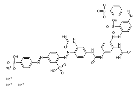 tetrasodium 2,2'-[carbonylbis[imino[2-[(aminocarbonyl)amino]-4,1-phenylene]azo]]bis[5-[(4-sulphonatophenyl)azo]benzenesulphonate] Structure