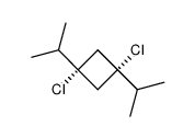 cis-1,3-Dichlor-1,3-diisopropylcyclobutan结构式