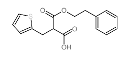 3-oxo-3-phenethyloxy-2-(thiophen-2-ylmethyl)propanoic acid Structure