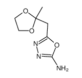 5-((2-methyl-1,3-dioxolan-2-yl)methyl)-1,3,4-oxadiazol-2-amine结构式