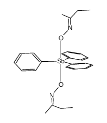 bis(ethylmethylketoximato)triphenylantimony(V)结构式