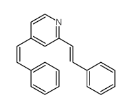 Pyridine,2,4-bis(2-phenylethenyl)-结构式