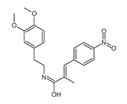 (E)-N-[2-(3,4-dimethoxyphenyl)ethyl]-2-methyl-3-(4-nitrophenyl)prop-2-enamide结构式