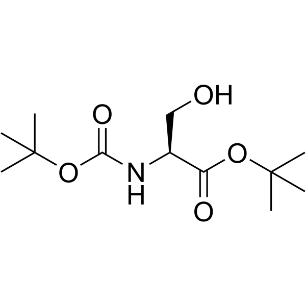 N-叔丁氧羰基丝氨酸叔丁酯结构式