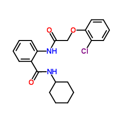 2-{[(2-Chlorophenoxy)acetyl]amino}-N-cyclohexylbenzamide结构式