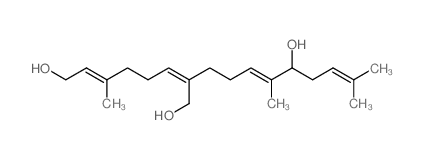 (2E,6Z,10E)-7-(hydroxymethyl)-3,11,15-trimethylhexadeca-2,6,10,14-tetraene-1,12-diol结构式