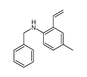 Benzenemethanamine, N-(2-ethenyl-4-methylphenyl)- (9CI) Structure