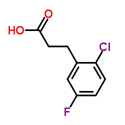 3-(2-Chloro-5-fluorophenyl)propanoic acid Structure
