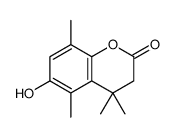 6-羟基-4,4,5,8-四甲基-3,4-二氢香豆素结构式