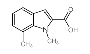 1,7-二甲基-1H-吲哚-2-羧酸结构式