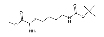 methyl (2S)-2-amino-7-(tert-butoxycarboxamido)heptanoate Structure