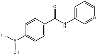 4-[(3-吡啶基氨基)羰基]苯基硼酸结构式
