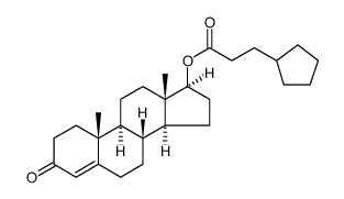 Androst-4-en-3-one-16,16,17-d3, 17-(3-cyclopentyl-1-oxopropoxy)-, (17β)结构式