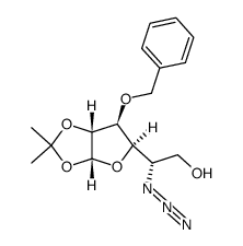 2-azido-2-(6-benzyloxy-2,2-dimethyltetrahydrofuro[2,3-d][1,3]dioxole-5-yl)ethanol结构式