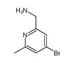 (4-bromo-6-methylpyridin-2-yl)methanamine Structure