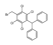 1-benzhydryl-4-(bromomethyl)-2,3,5,6-tetrachlorobenzene Structure