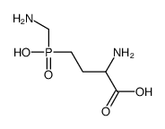 2-amino-4-[aminomethyl(hydroxy)phosphoryl]butanoic acid Structure