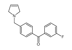 3-FLUORO-4'-(3-PYRROLINOMETHYL) BENZOPHENONE结构式