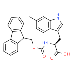 (S)-2-((((9H-芴-9-基)甲氧基)羰基)氨基)-3-(6-甲基-1H-吲哚-3-基)丙酸结构式