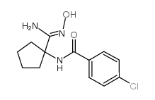 4-氯-N-[1-(N-羟基甲脒)-环戊基]-苯胺结构式