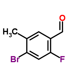 4-Bromo-2-fluoro-5-methylbenzaldehyde structure