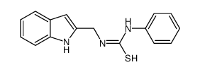 1-(1H-indol-2-ylmethyl)-3-phenylthiourea结构式