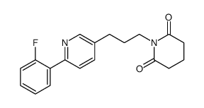 1-[3-[6-(2-fluorophenyl)pyridin-3-yl]propyl]piperidine-2,6-dione结构式
