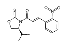 (S)-N-[3-(2-nitro)phenyl-2-(E)-propenoyl]-4-isopropyl-1,3-oxazolidine-2-thione结构式