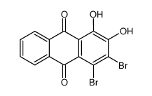 1,2-dibromo-3,4-dihydroxy-anthraquinone结构式